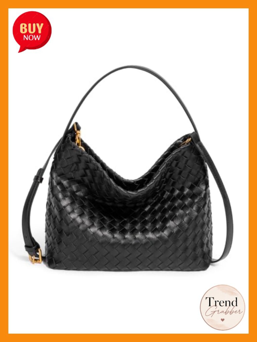 Woven Tote Bag PU Leather Top Handle Hobo Shoulder Handbag Women